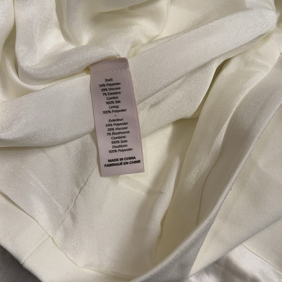 NWOT Cinq à Sept White Cara Draped Tie Waist Mini Dress Size 0 - Picture 2 of 6